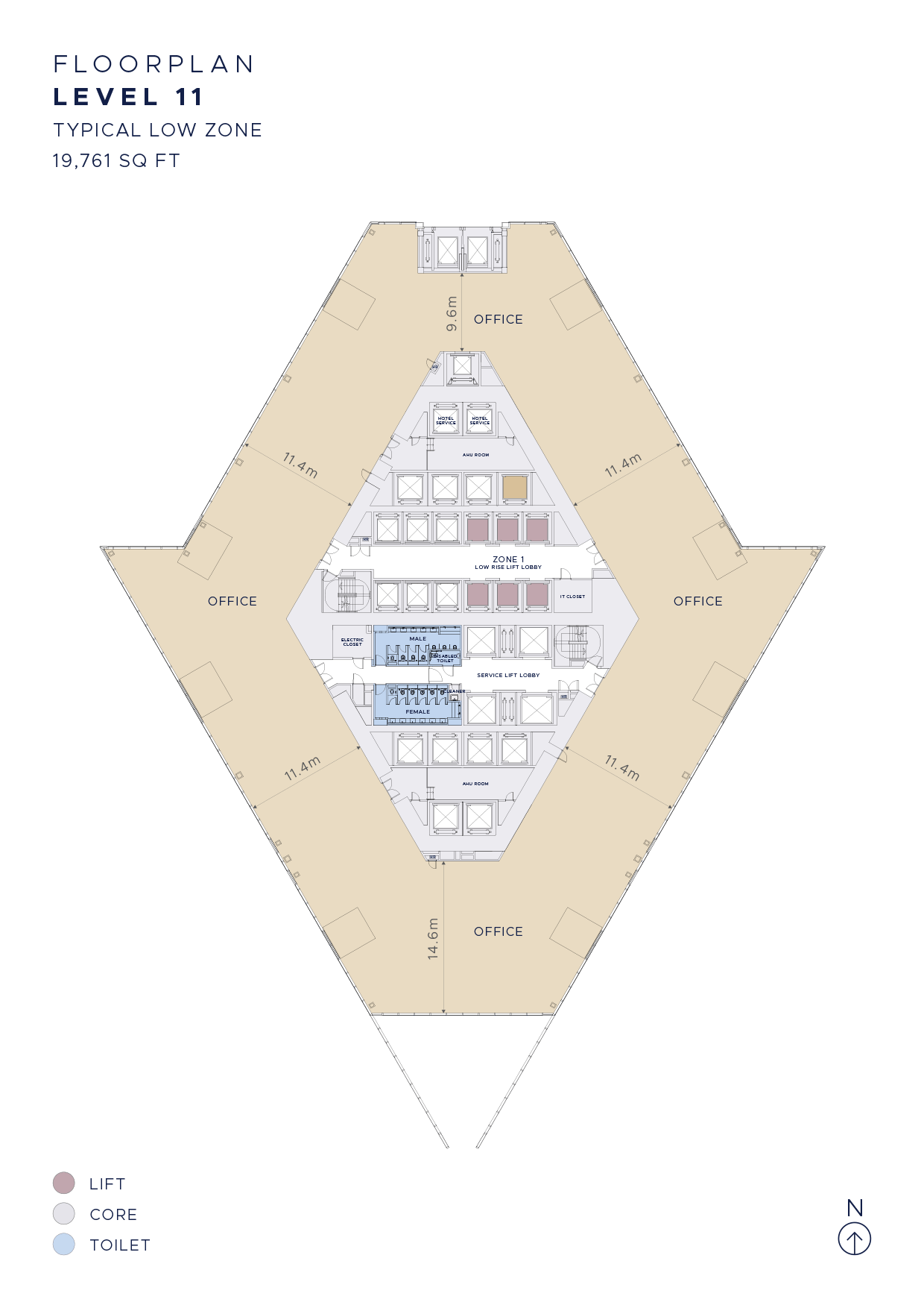 Merdeka 118 – Typical Zone 1, Level 11